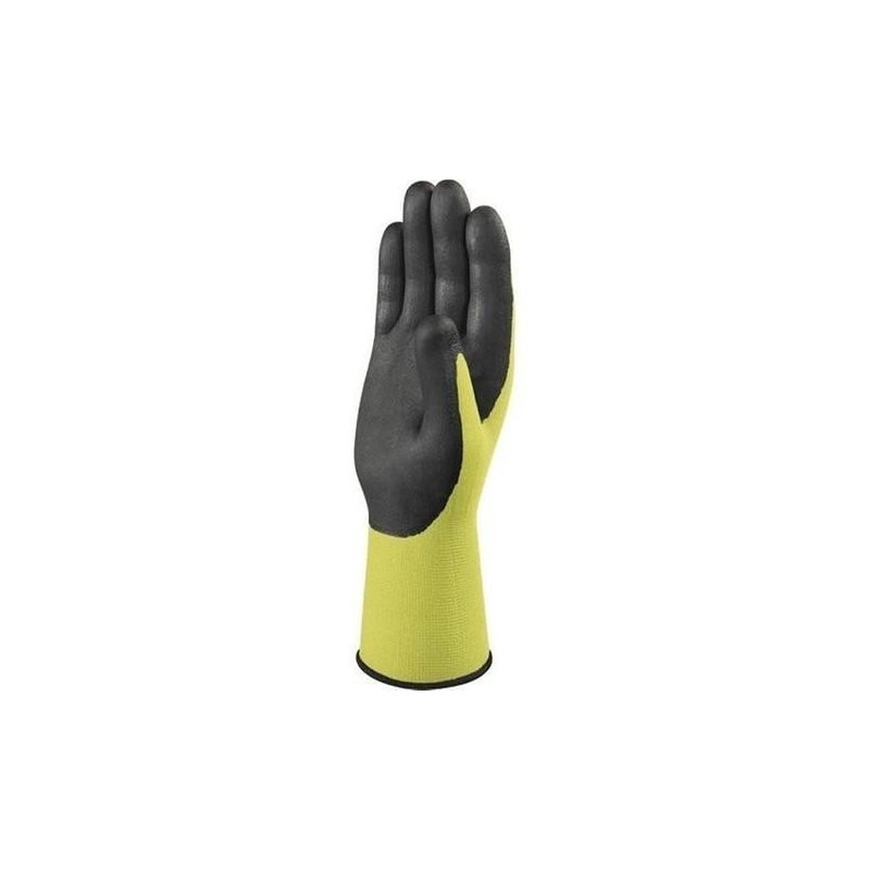 GUANTE POLIÉSTER - ESPUMA DE NITRILO/TPU AMARILLO FLUOR EN388 3,1,2,1,X