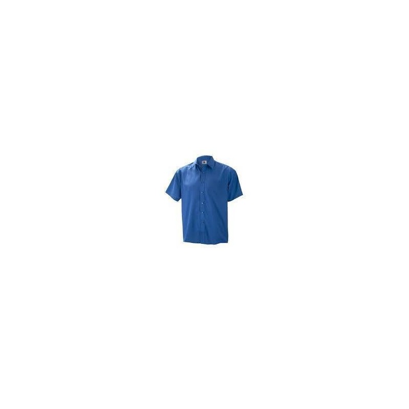 CAMISA M/C.1BOLS.TERGAL AZULINA