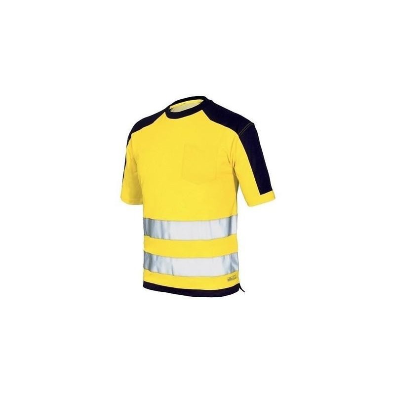 CAMISETA M/C COMBINADA 50% ALG. A.V. MARINO - AMARILLO