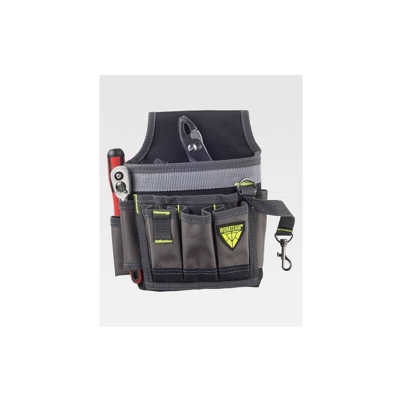 BOLSA HERRAMIENTAS MULT. BOLSILLOS 23 X 19 X 4 CM GRIS / NEGRO / AMARILLO