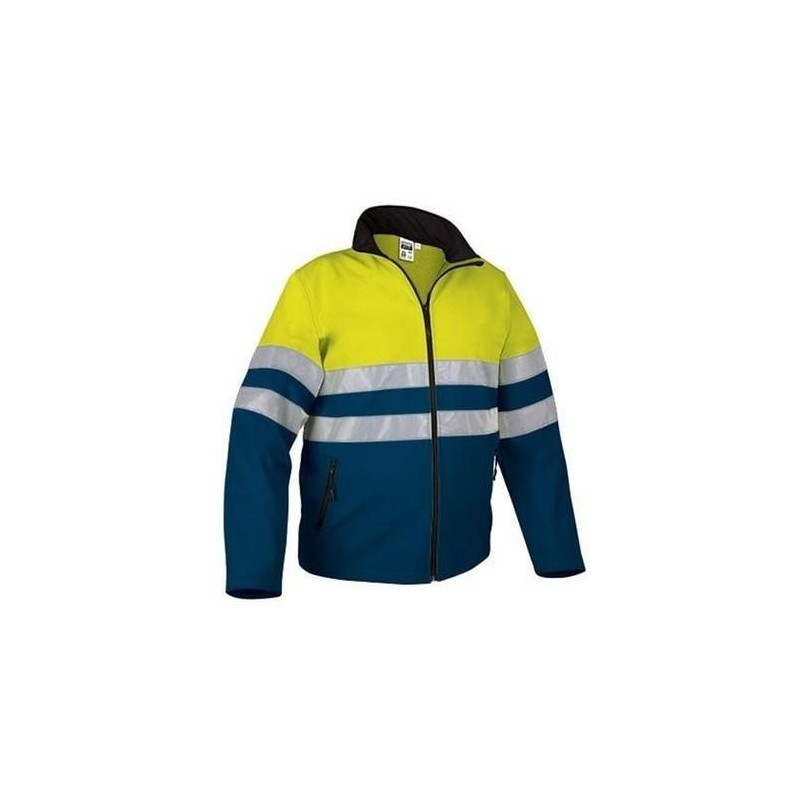 CHAQUETA SOFTSHELL A.V. STORM AMARILLO - MARINO