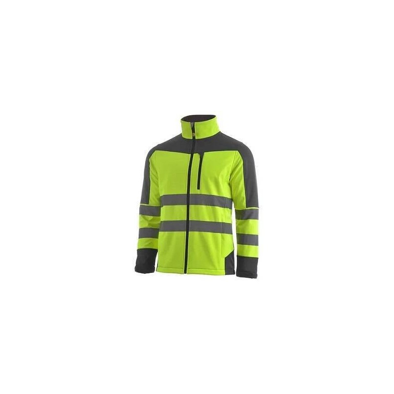 CHAQUETA SOFTSHELL TRICAPA COMB. ECLIPSE A.V.GRIS/AMARILLO