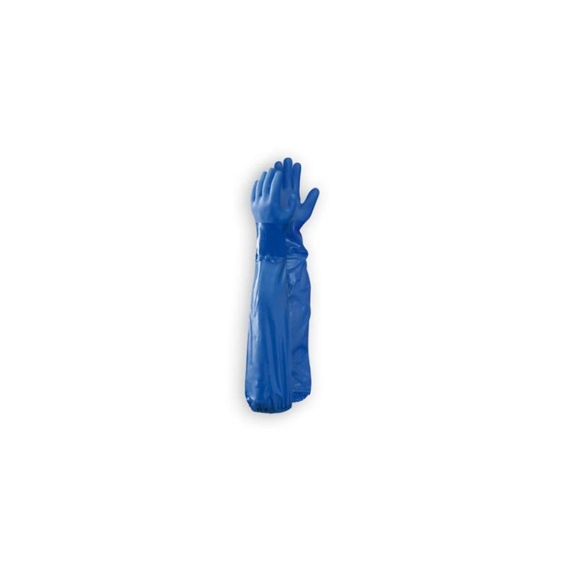 GUANTE PVC AZUL 1,4MM  60CM SUPER OIL EXTRA TALLA 10