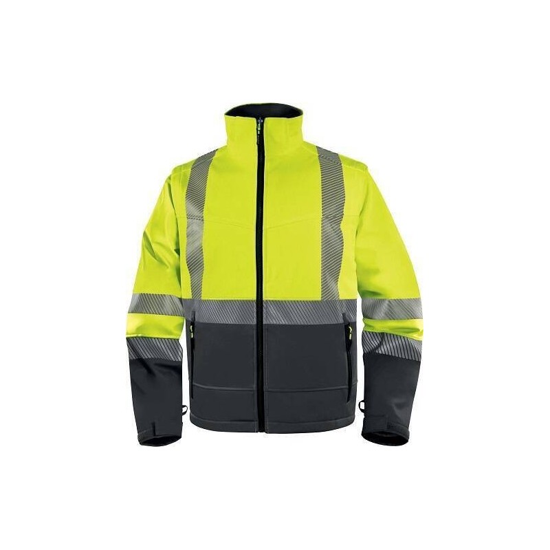 CHAQUETA SOFTSHELL FAST AMARILLO FLUOR TALLA L