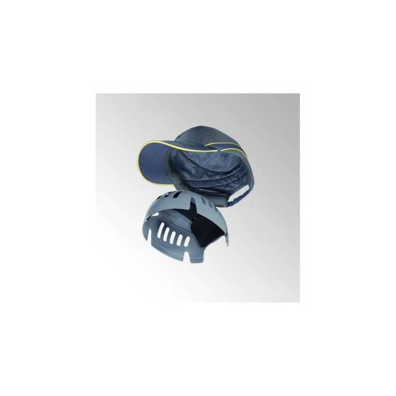 GORRA ANTIGOLPE VISERA 7cm VENTILADA GRIS CLARO / GRIS OSCURO