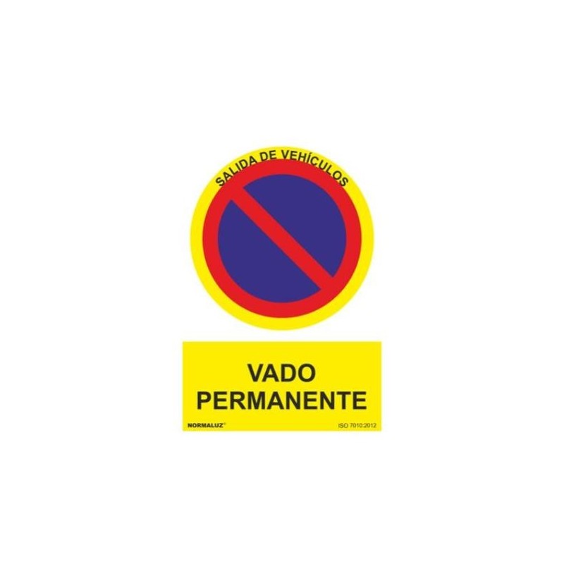 SEÑAL PVC 21 X 30 ''VADO PERMANENTE''