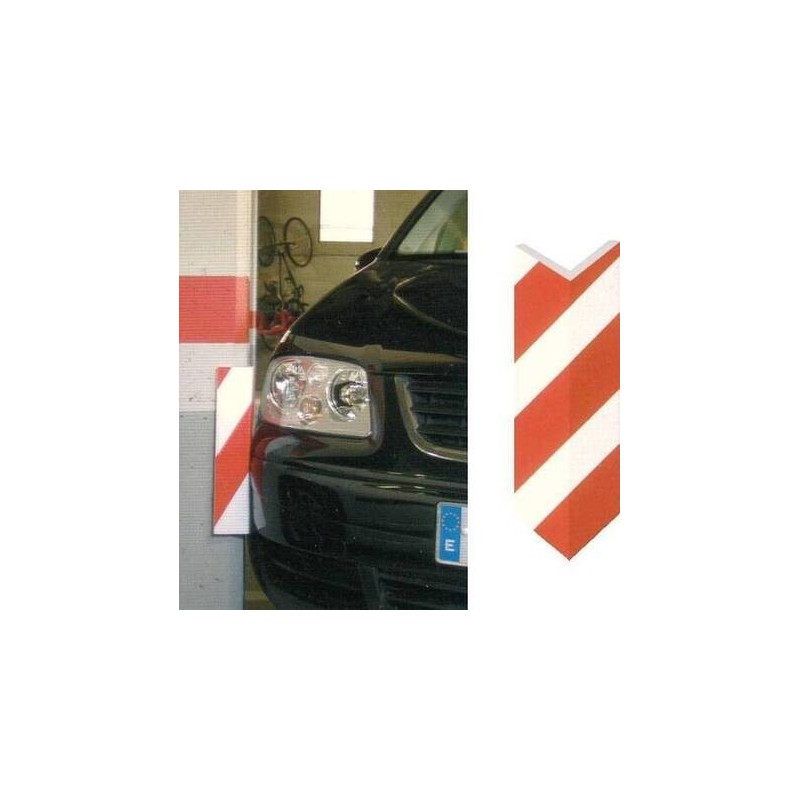 PROTECTOR PARKING ESQUINERO AUTOADHESIVO 400X75 + 75X15 MM ROJO/BLANCO