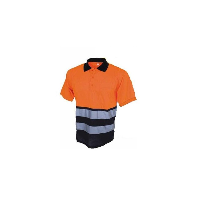 POLO M/C 1BOLS.COMBINADO AV.EN 471-MARINO/NARANJA T-68/70