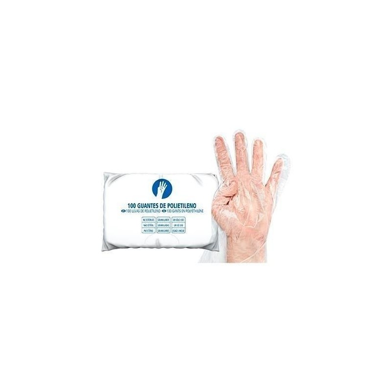 BOLSA GUANTE PLASTICO POLIETILENO 100 UND.