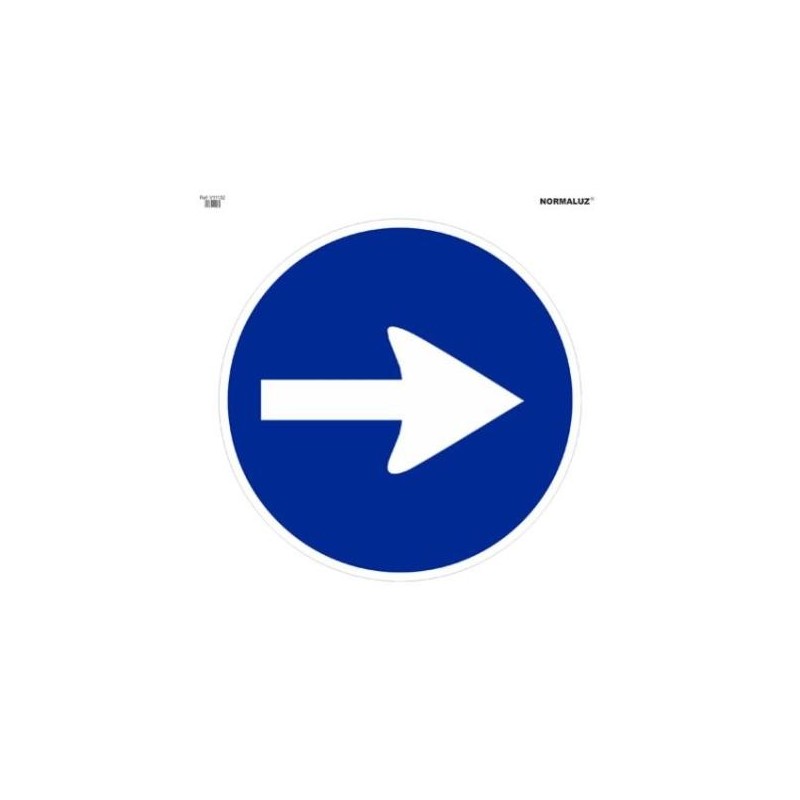 SEÑAL BOLSA 70X70 OBRA ''DIRECCION OBLIG. DRCHA''