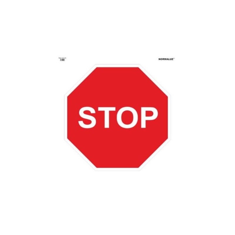 SEÑAL BOLSA 70X70 OBRA ''STOP''