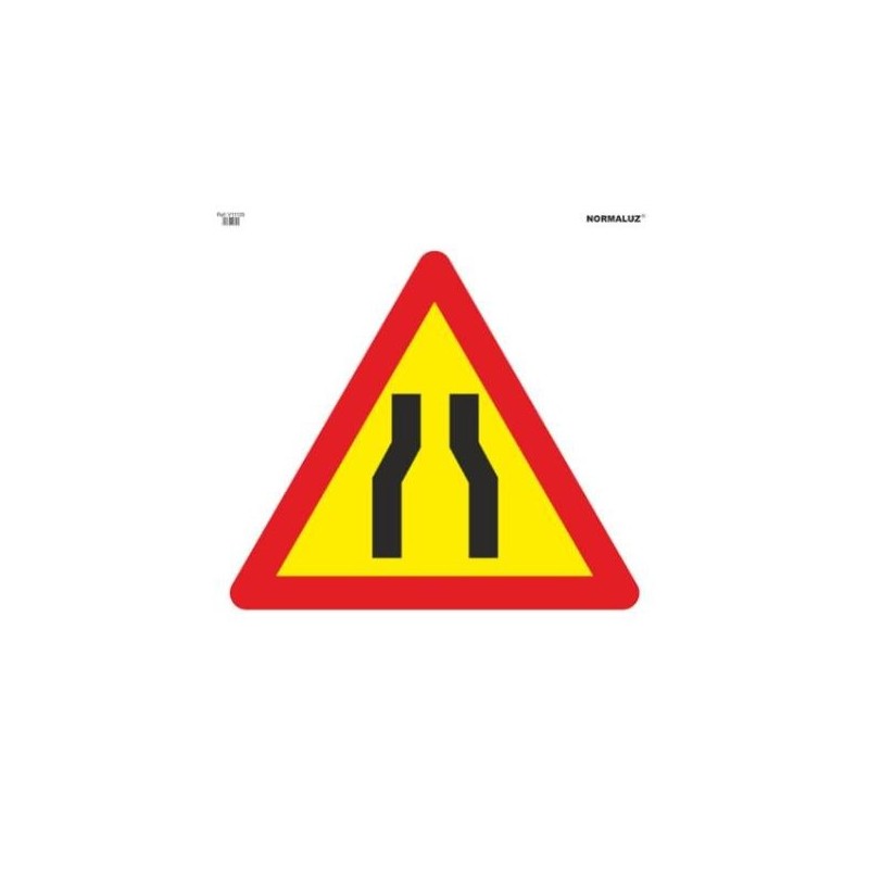 SEÑAL BOLSA 70X70 OBRA ''ESTRECHAMIENTO DE LA CALZADA''