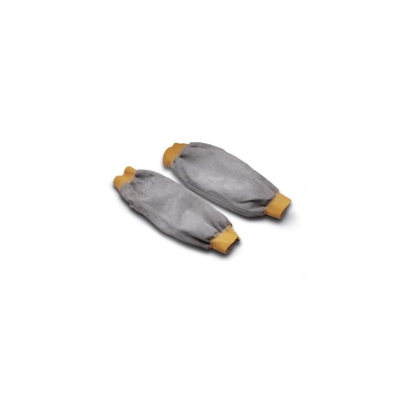 MANGUITOS CUERO GRIS AL CODO CON ELÁSTICO