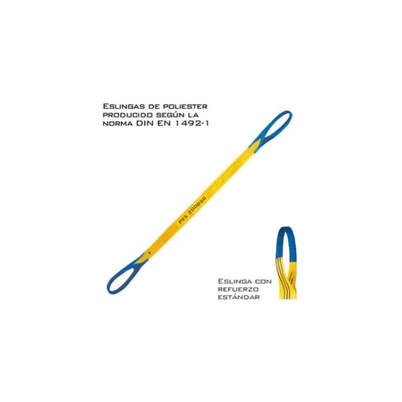 ESLINGA POLIESTER DOBLE BANDA 3000KGS 90MM 4MTS AMARILLO