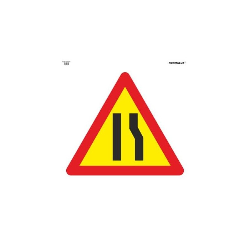 SEÑAL BOLSA 70X70 OBRA ''ESTRECHAMIENTO CALZADA DERECHA''