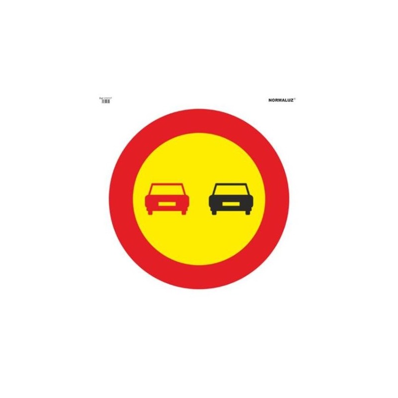 SEÑAL BOLSA 70X70 OBRA ''PROHIBIDO ADELANTAR''