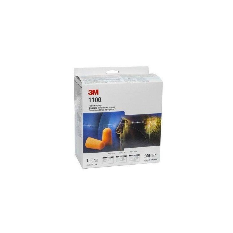 TAPONES DESECHABLES SIN CORDÓN 3M SERIE 1100 (200 PARES)