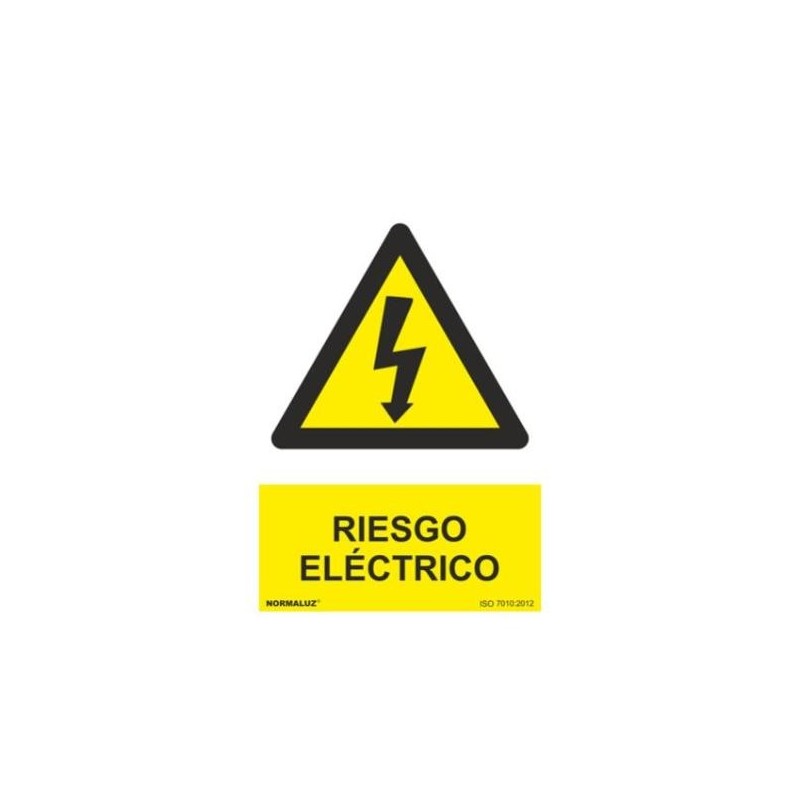 SEÑAL PVC 21 X 30 ''PELIGRO RIESGO ELÉCTRICO''