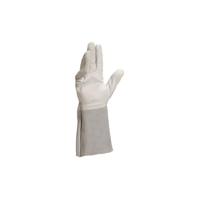 GUANTE SOLDADOR FLOR CABRA GRIS EN407, EN388 2,1,1,1,X TALLA 10 .