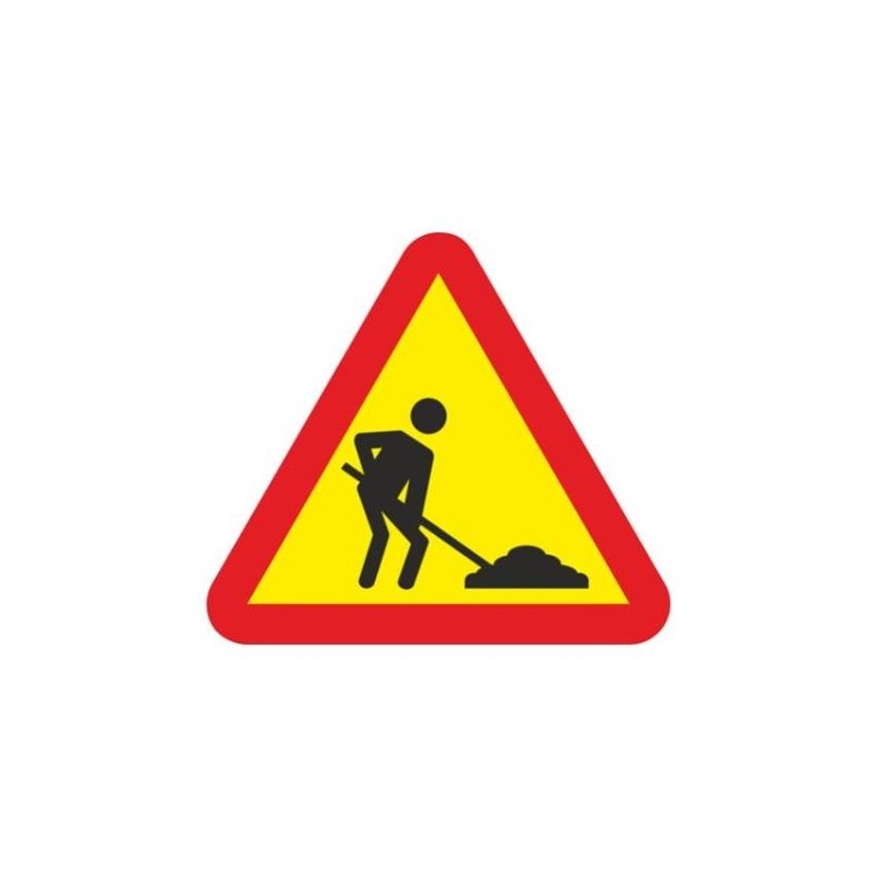 SEÑAL METAL TRIANGULAR 70 OBRAS