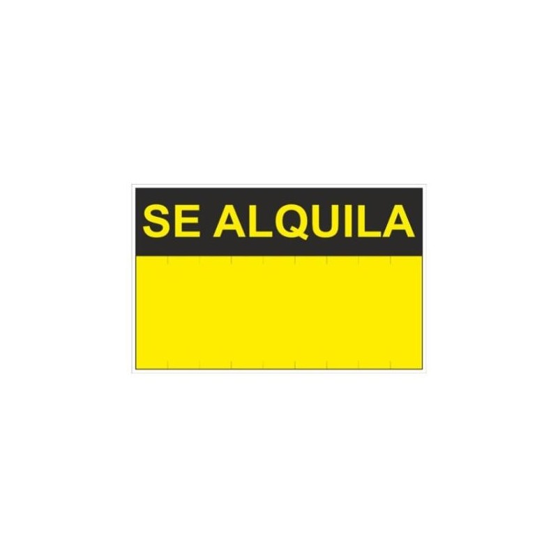 CARTEL PVC 70 X 45 SE ALQUILA