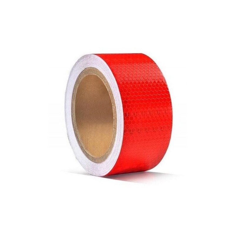 CINTA SEÑ.ADHESIVA REFLECTANTE ROLLO 50MM X 5 MTS. ROJA