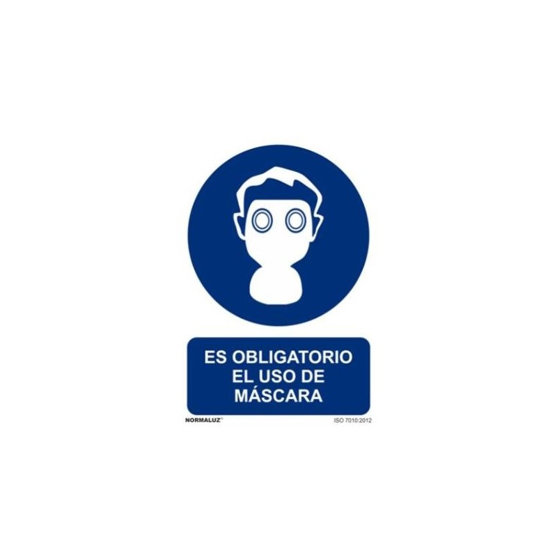 SEÑAL PVC 21 X 30 ''USO OBLIGATORIO DE MASCARA''