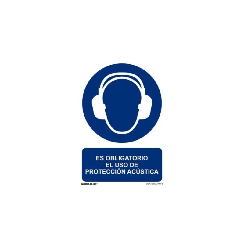 SEÑAL PVC 21 X 30 ''USO OBLIGATORIO P.AUDITIVA''