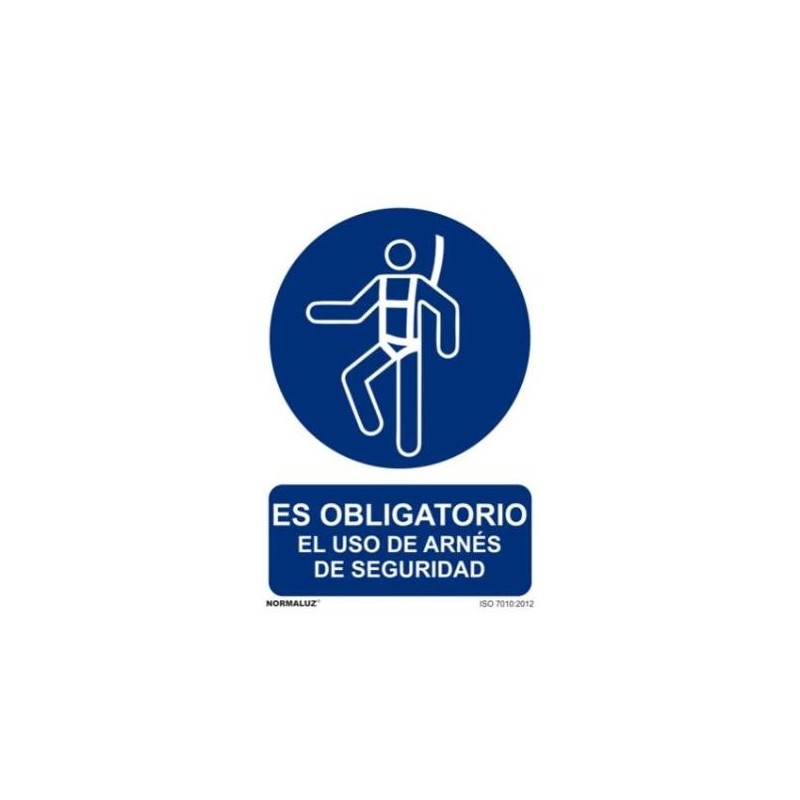 SEÑAL PVC 21 X 30 ''USO OBLIGATORIO ANTICAIDAS''
