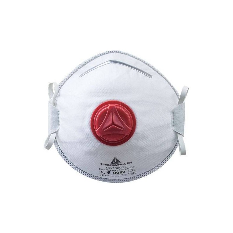 MASCARILLA FFP3 C/VALVULA CONVEXA CAJA 10 PIEZAS . .