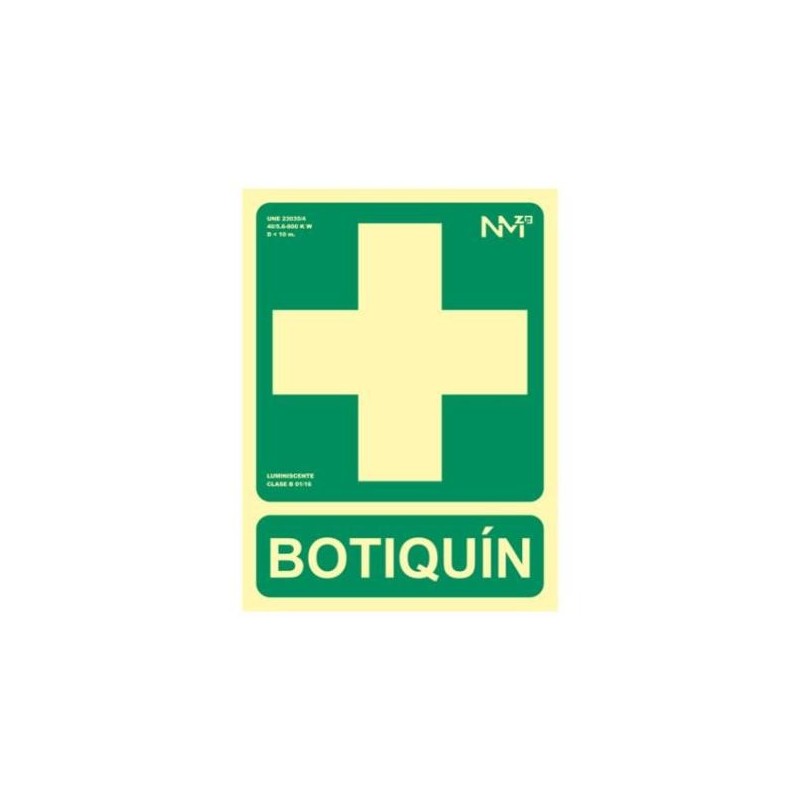 SEÑAL FOTOL.21X30  ''BOTIQUIN''