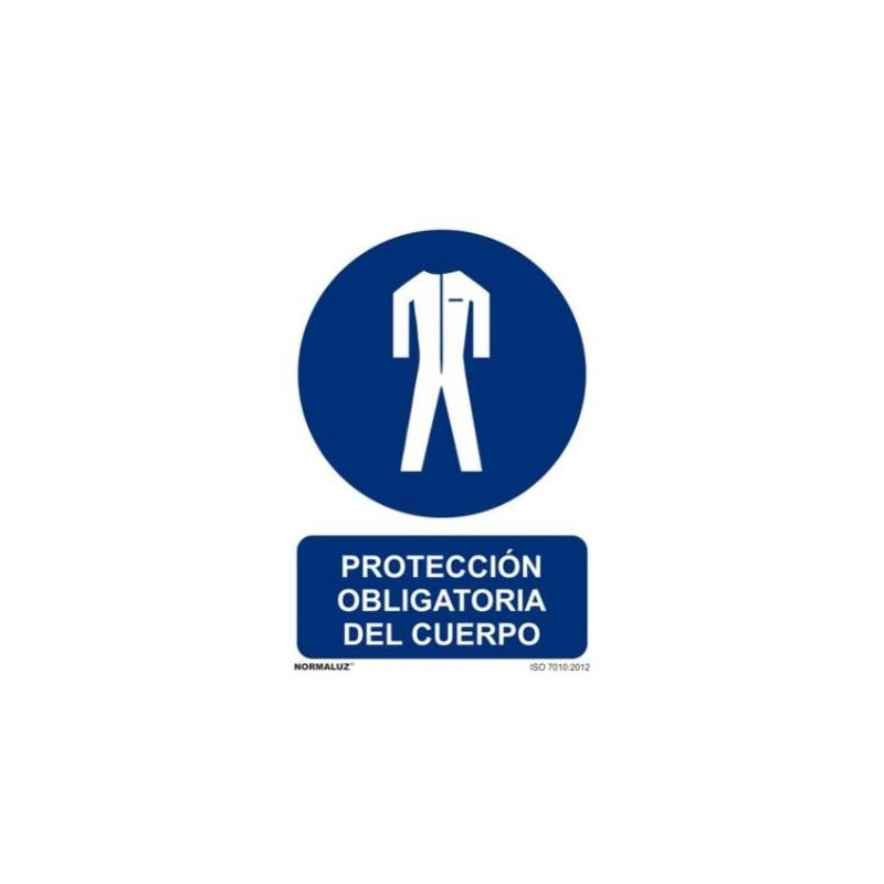 SEÑAL PVC 21 X 30 ''USO OBLIGATORIO ROPA PROTECTORA''