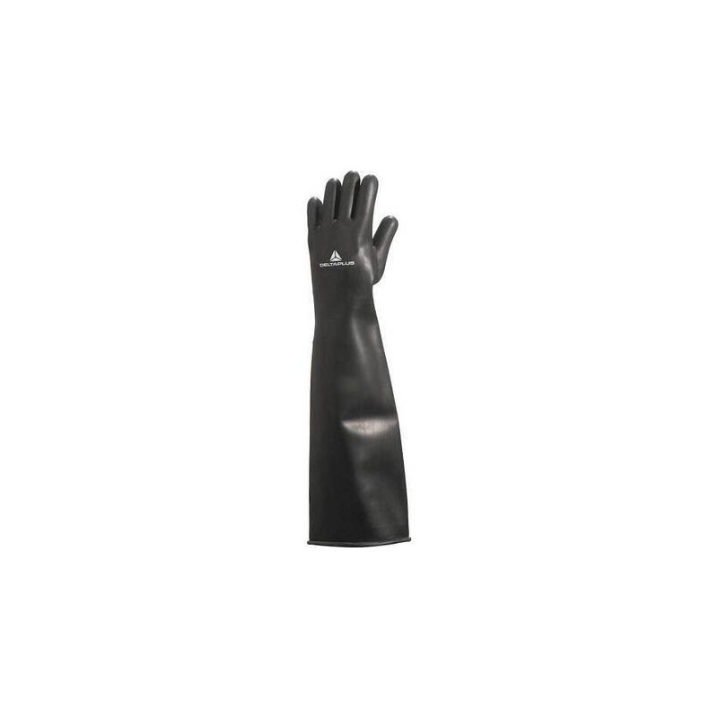 GUANTE LATEX REFORZADO LARGO 60 CMTS EN388, EN374-1, EN374-5, EN407  NEGRO