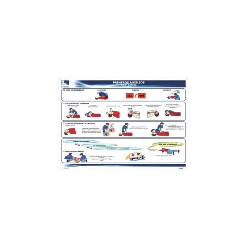 CARTEL PRIMEROS AUXILIOS ENDESA 420*297*0,4MM