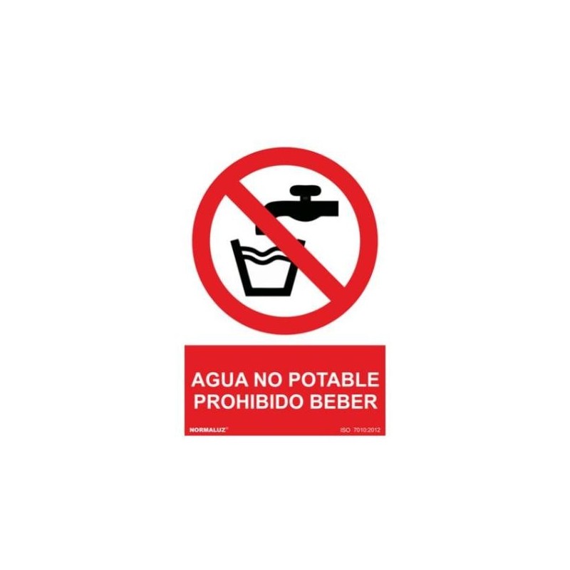 SEÑAL PVC 21 X 30 ''AGUA NO POTABLE''