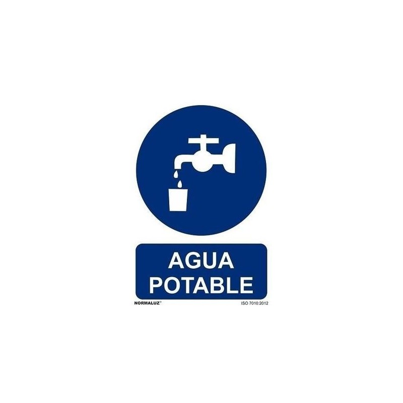 SEÑAL PVC 21 X 30 ''AGUA POTABLE''