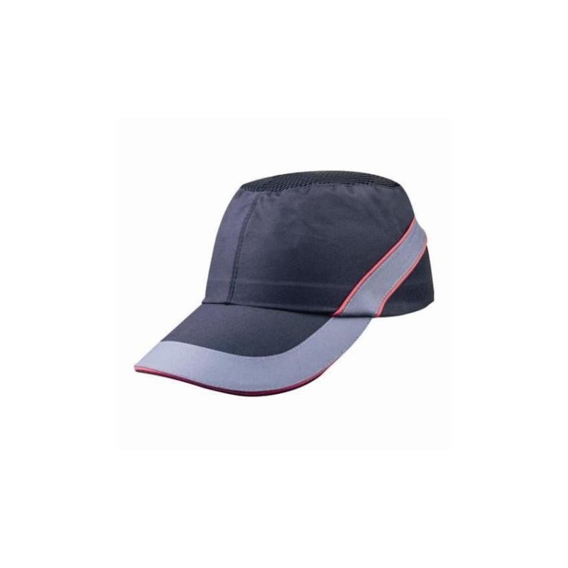 GORRA ANTIGOLPE VISERA 7cm VENTILADA NEGRO / GRIS