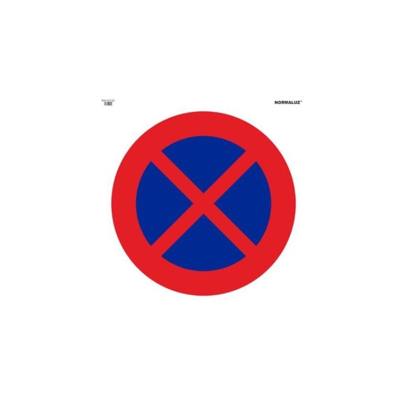 SEÑAL BOLSA 70X70 OBRA ''ESTACIONAR Y PARAR PROHIBIDO''