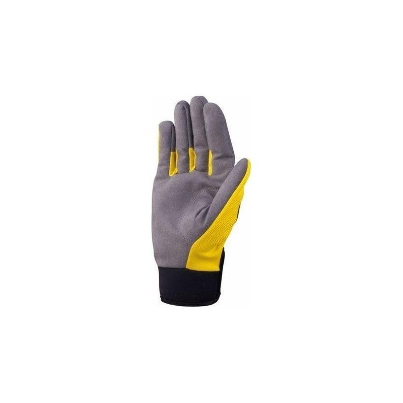 GUANTE PIEL SINTÉTICO - POLIÉSTER/ELASTANO MANGA VELCRO AMARILLO EN388 3,1,3,1,X  TALLA 9