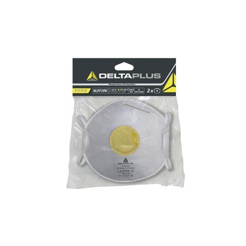 KIT DE 2 MASCARILLAS FFP2 CON VÁLVULA C/CARBÓN ACTIVO