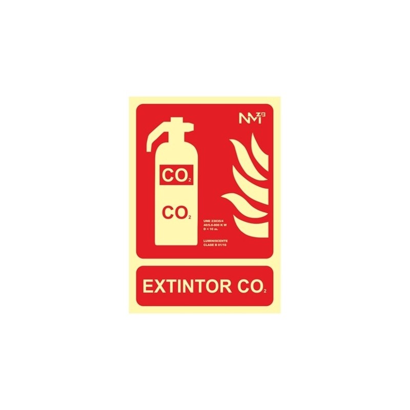 SEÑAL FOTOL.21x30 ''EXTINTOR CO2''