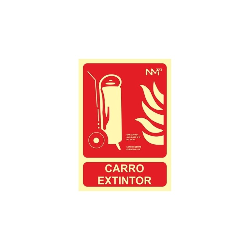 SEÑAL FOTOL.21x30 ''CARRO EXTINTOR''