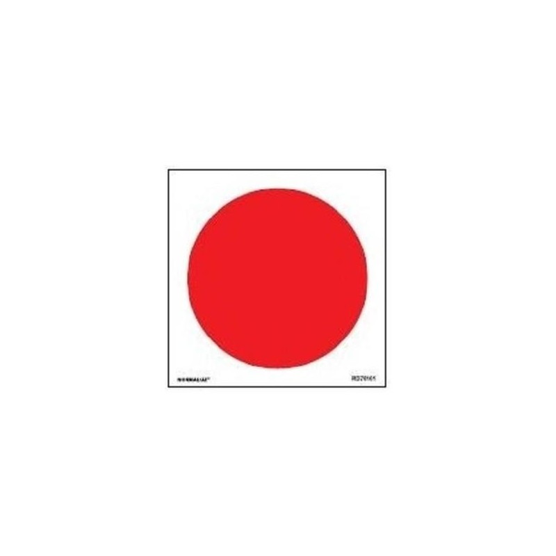 CIRCULO ADHESIVO ROJO 100mm PARA VISUALIZAR CRISTALES