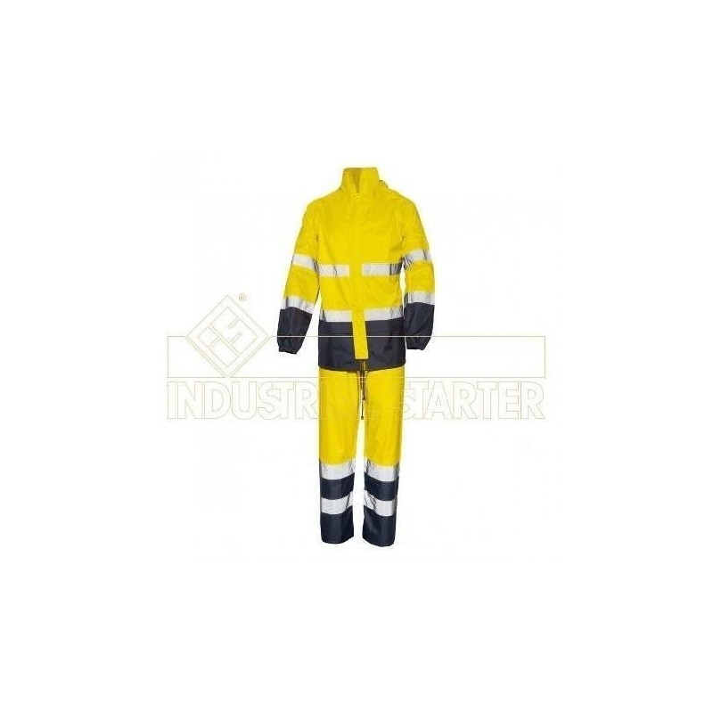 TRAJE AGUA GLARE A.V.AMARILLO MARINO EN ISO 20471 EN 343
