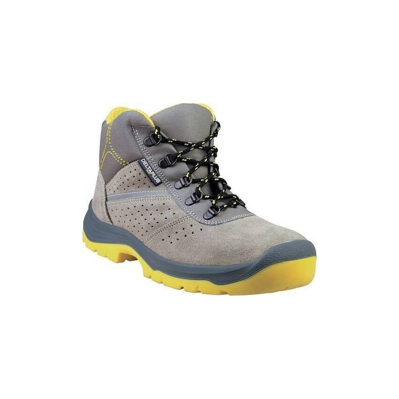 BOTA SERRAJE GRIS AMARILLO S1P TALLA 44 .