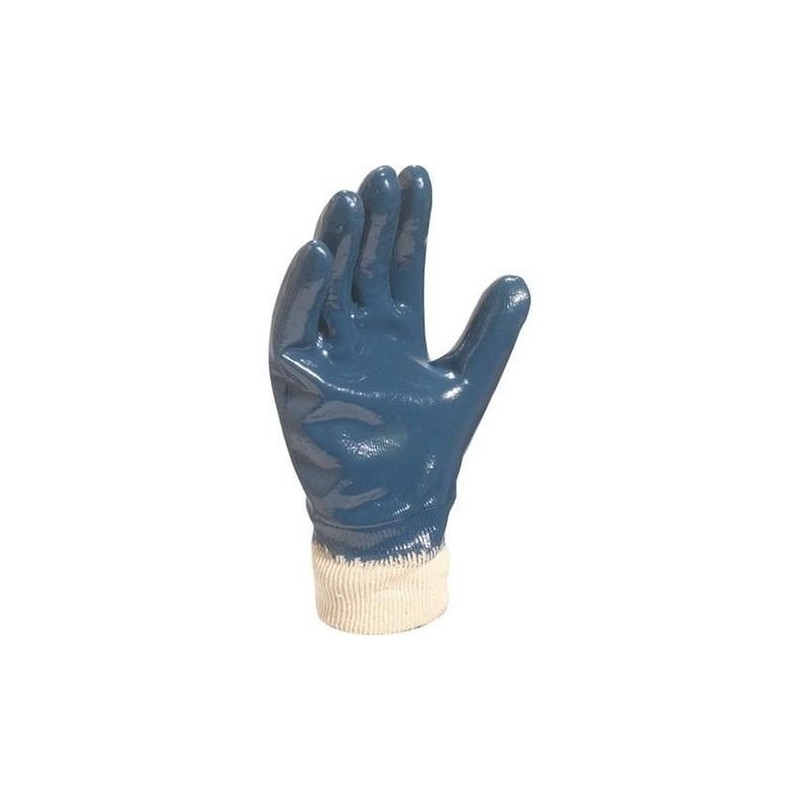 GUANTE NITRILO PALMA/DORSO PUÑO ELÁSTICO EN388 4,1,1,1 TALLA 10