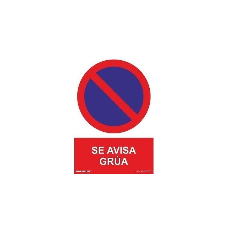 SEÑAL PVC 21 X 30 ''SE AVISA GRUA''