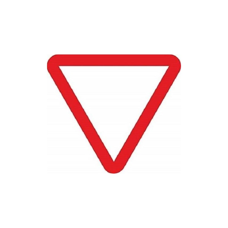 SEÑAL METAL TRIANGULAR CEDA EL PASO