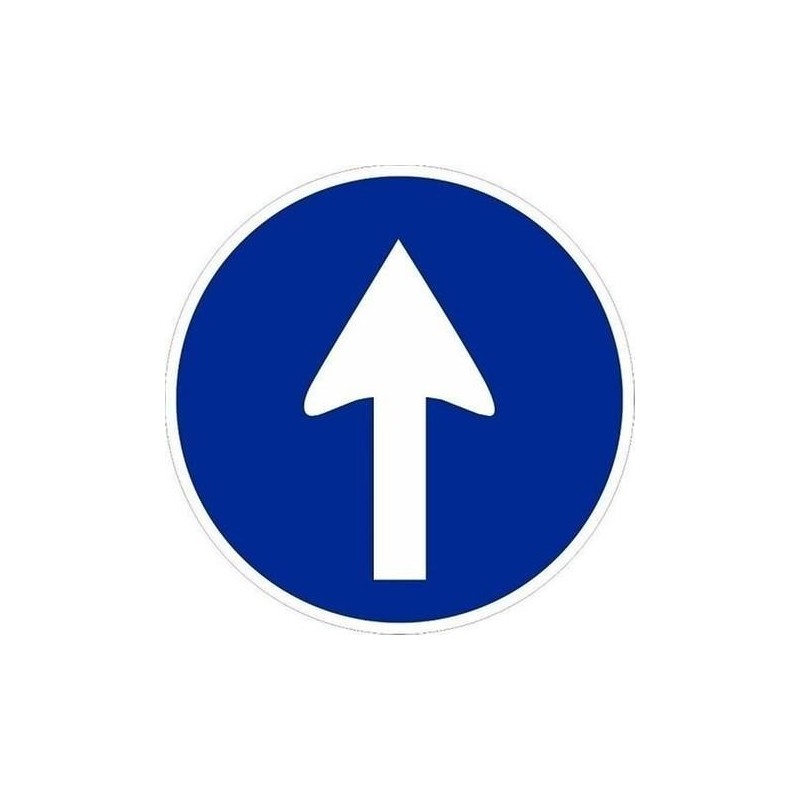 SEÑAL BOLSA 70X70 OBRA ''DIRECCION OBLIG. RECTO''