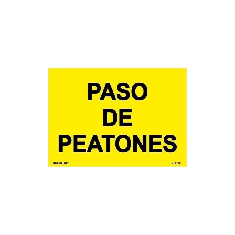 SEÑAL PVC 50X70 OBRA ''PASO DE PEATONES''